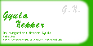gyula nepper business card